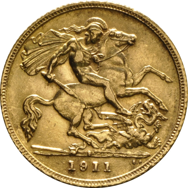 1911 Gold Half Sovereign - King George V - S