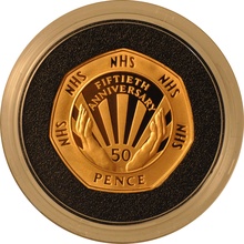 Gold Proof 1998 Fifty Pence Piece - NHS