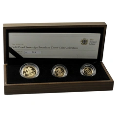 2010 Proof Gold Sovereign Premium 3 Coin Set Boxed
