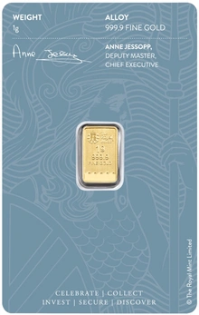 Britannia 1 Gram Minted Gold Bar