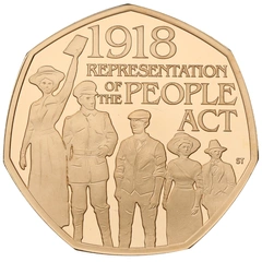 2018 Proof Gold 50p Coin Representation of the People Act