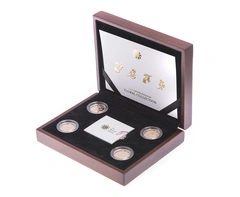 2013 Proof Gold £1 Pound Floral Collection Set Boxed