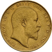 1907 Gold Sovereign - King Edward VII - P
