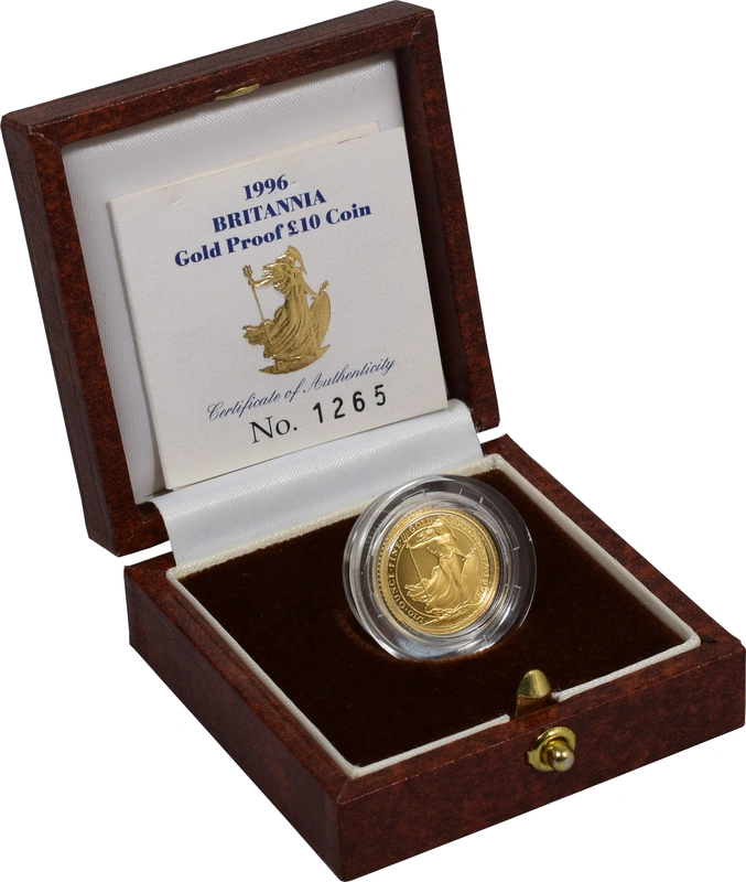 1996 Proof 1/10oz Gold Britannia Coin Boxed