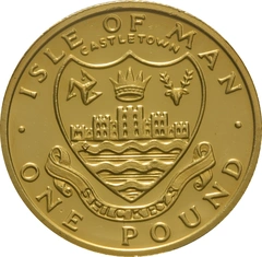 1984 Proof Isle of Man £1 Gold Coin Manx Town Series Castletown