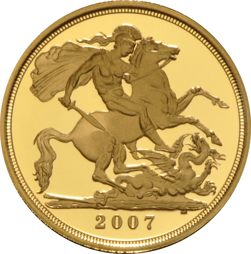 2007 Gold Half Sovereign Elizabeth II Fourth Head - Proof no box