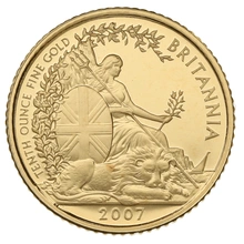 2007 Proof Britannia Tenth Ounce Boxed