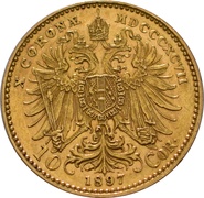 Gold Austrian 10 Coronas