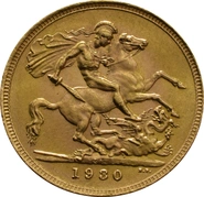 1930 Gold Sovereign - King George V - SA