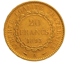 1893 20 French Francs - Guardian Angel - A