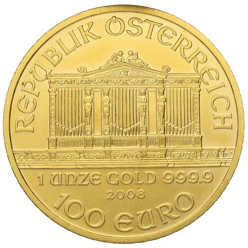 2008 1oz Austrian Gold Philharmonic Coin