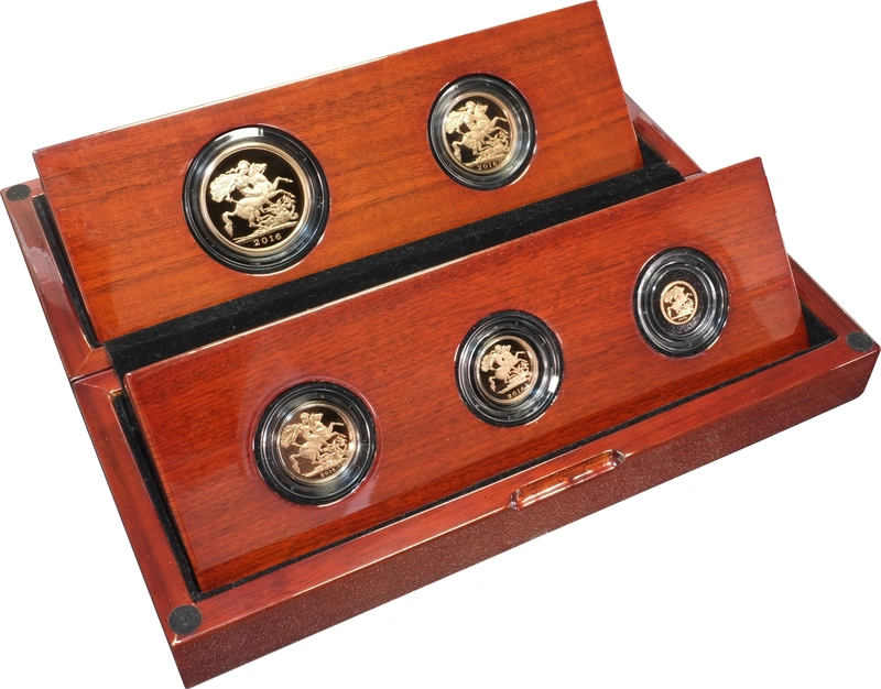 2016 Gold Proof Sovereign Five Coin Set - Butler Effigy Boxed