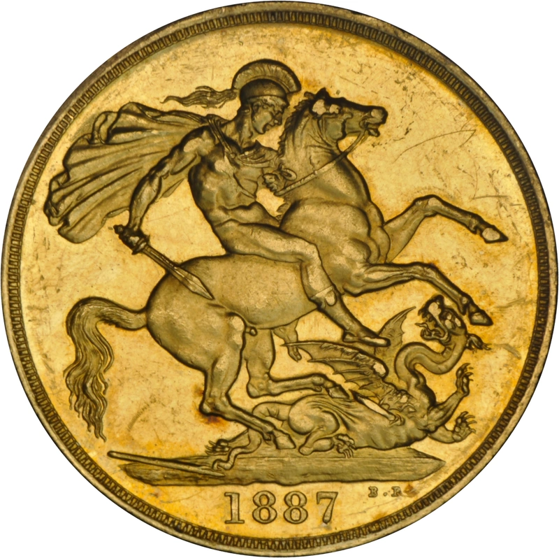 1887 Victoria Jubilee Head Double Sovereign £2 Gold Coin NGC MS60