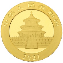 2021 15g Gold Chinese Panda Coin
