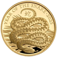 2025 Royal Mint 1oz Year of the Snake Proof Gold Coin Boxed