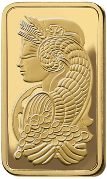 5g Gold Bar Lady Fortuna Minted PAMP