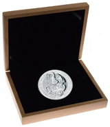 10oz Silver Coin, Red Dragon  - Queen's Beast Boxed 2018