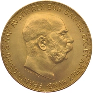 Gold Austrian 100 Coronas