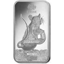 PAMP 1oz 2020 Year of the Rat Silver Bar