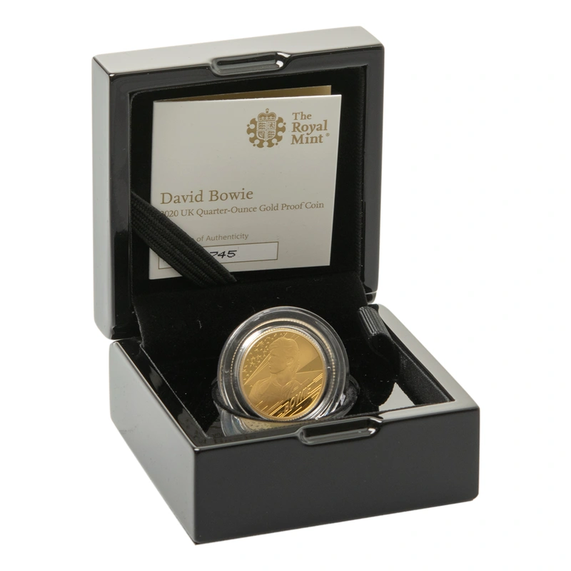 2020 1/4oz Music Legends - David Bowie Proof Gold Coin Boxed