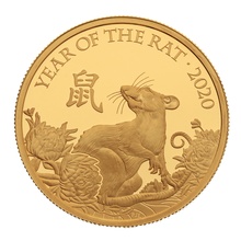 2020 Royal Mint 1oz Year of the Rat Proof Gold Coin Boxed