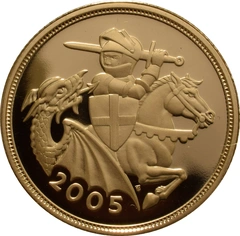 2005 Proof Gold Sovereign Coin Elizabeth II Fourth Head
