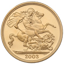 2003 £2 Two Pound Proof Gold Coin (Double Sovereign)