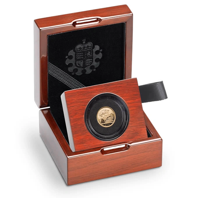 2014 Proof Quarter Sovereign Gold Coin Boxed