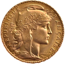 20 French Francs - Marianne Rooster