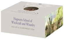 2023 25th Anniversary of Harry Potter - Hogwarts School 2oz Proof Silver Coin Boxed