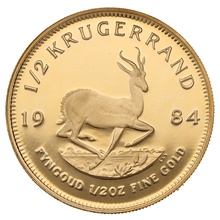 1984 Proof Half Ounce Krugerrand Gold Coin