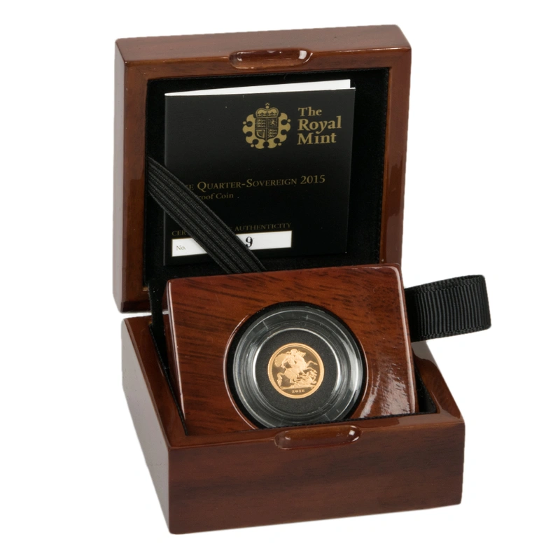 2015 Proof Quarter Sovereign Gold Coin Boxed