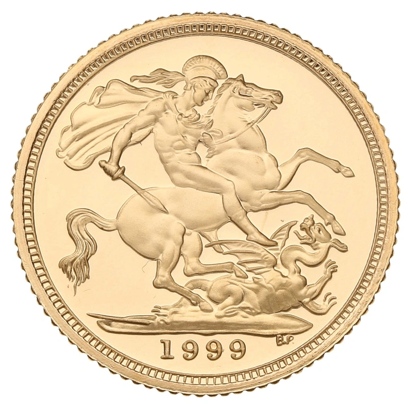 1999 Proof Gold Half Sovereign Elizabeth II Fourth Head