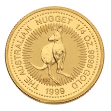 1999 1/4oz Australian Kangaroo Gold Nugget Coin