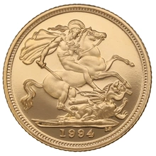 Gold Proof 1994 Half Sovereign Boxed