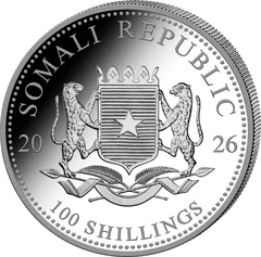2026 1oz African Wildlife Elephant Silver Coin