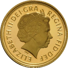 2003 Gold Half Sovereign Elizabeth II Fourth Head - Proof no box