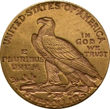 American Gold Half Eagle $5 Indian Head