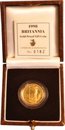 1998 Britannia Quarter Ounce Gold Proof Coin boxed with COA