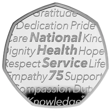 2023 Proof 50p Silver Coin 75 Years of the NHS Boxed