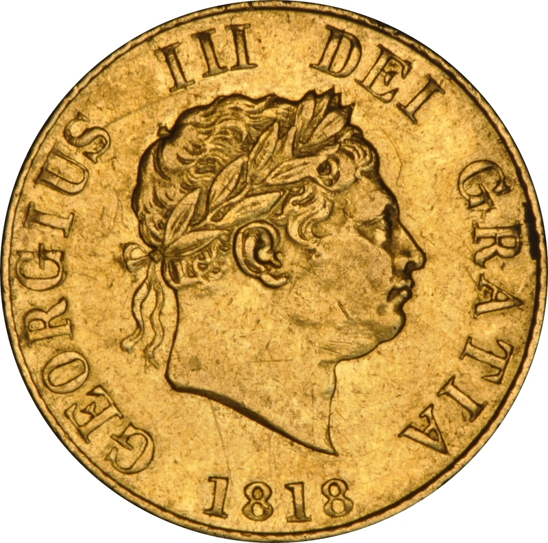 1818 Gold Half Sovereign George III NGC AU55