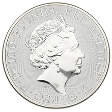 2019 Boxed 1oz Platinum Coin, The Unicorn - Queen's Beast