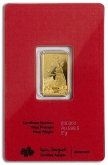 PAMP Year of the Rabbit 5g Gold Bar