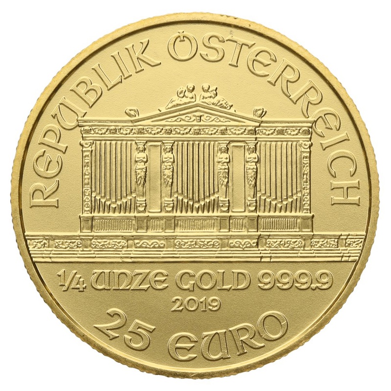 2019 Quarter Ounce Austrian Gold Philharmonic Coin