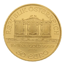 2022 Half Ounce Austrian Gold Philharmonic Coin