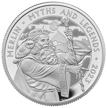 2023 Myths & Legends Merlin 2oz Silver Proof Coin Boxed