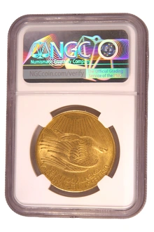 1908 $20 Gold Coin Double Eagle St Gaudens Head Philadelphia No Motto NGC MS63