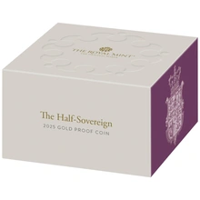 2025 Proof Gold Half Sovereign Coin Boxed