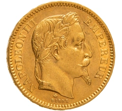 1862 20 French Francs Gold Coin Napoleon III A