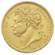 1822 Gold Sovereign - George IV Laureate Head